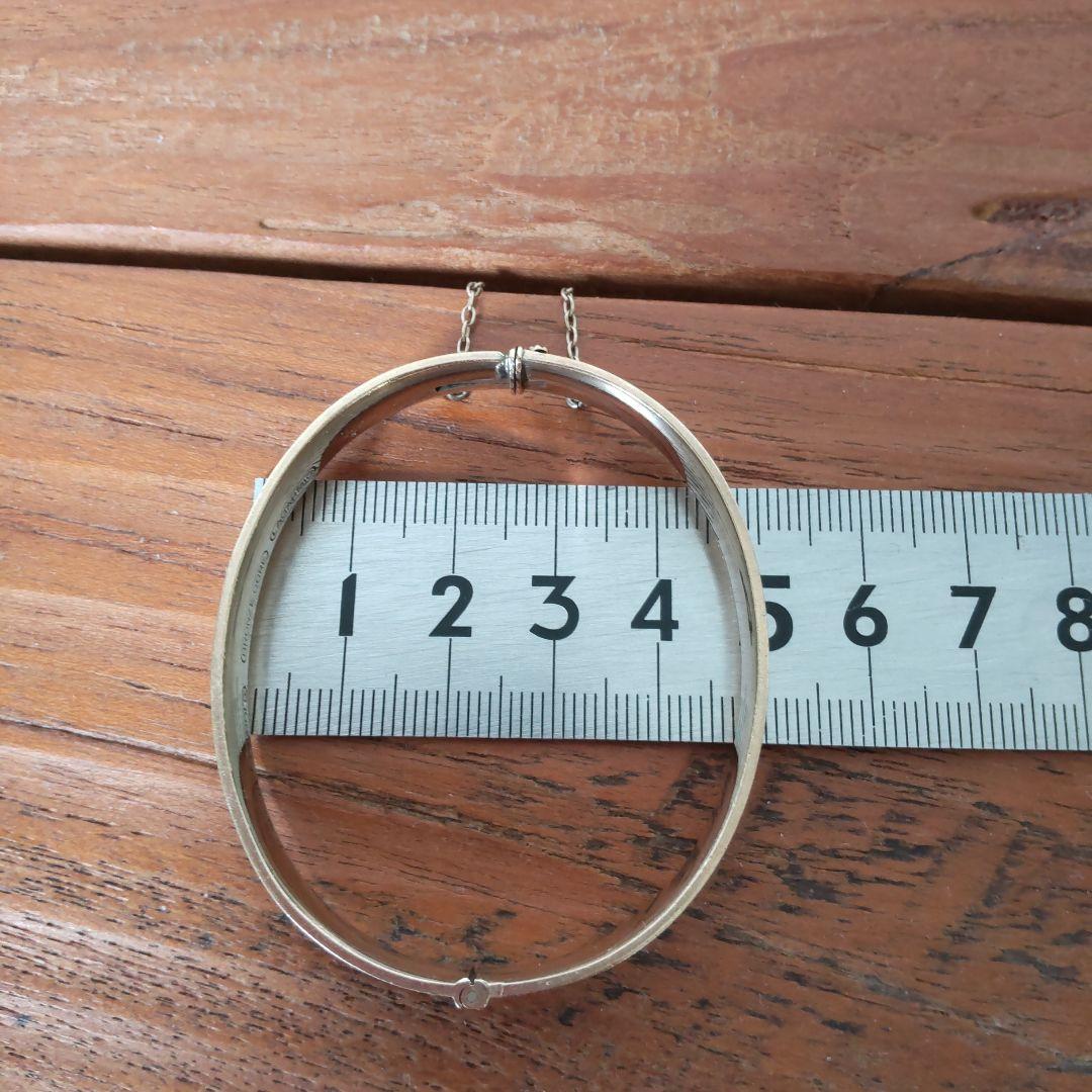 イギリスアンティーク　9ct rolled gold バングル