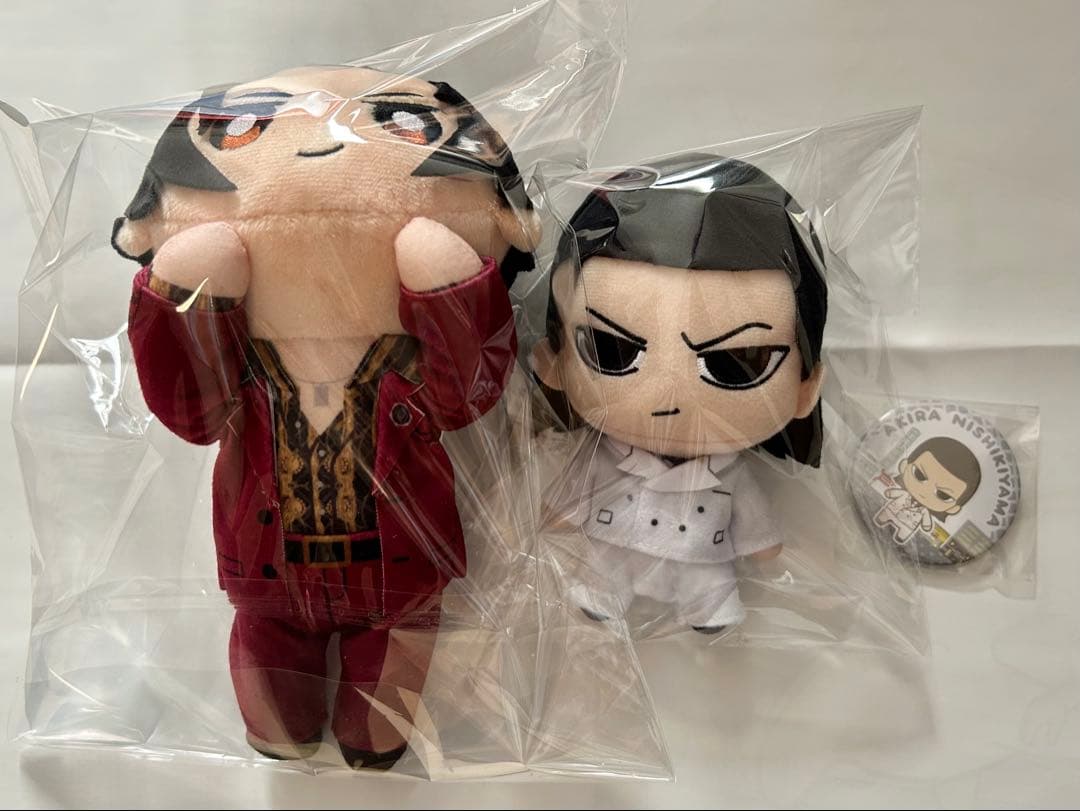 【２体セット】龍が如く 錦山彰 ぬいぐるみ＆缶バッジ