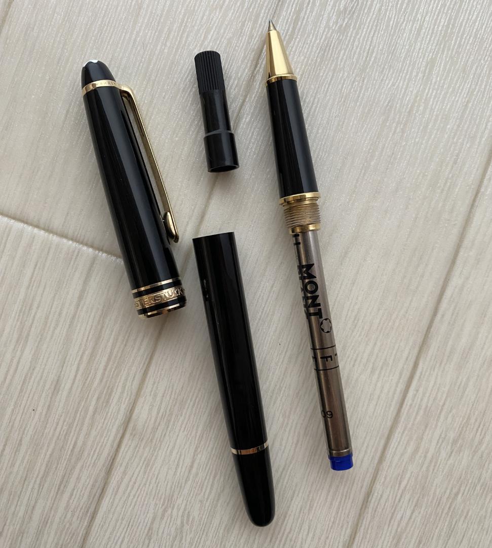 ドイツ製 モンブラン 163 クラシックキャップ式 ローラーボール　純正リフィル