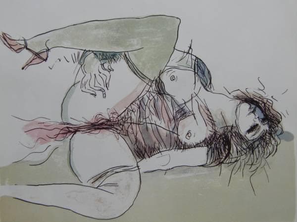 池田満寿夫、冷たいと言われる女に、希少画集画、新品額装付