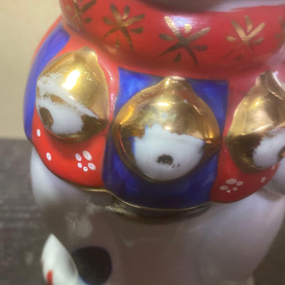 陶器製 招き猫 置物 約23cm11cm12cm