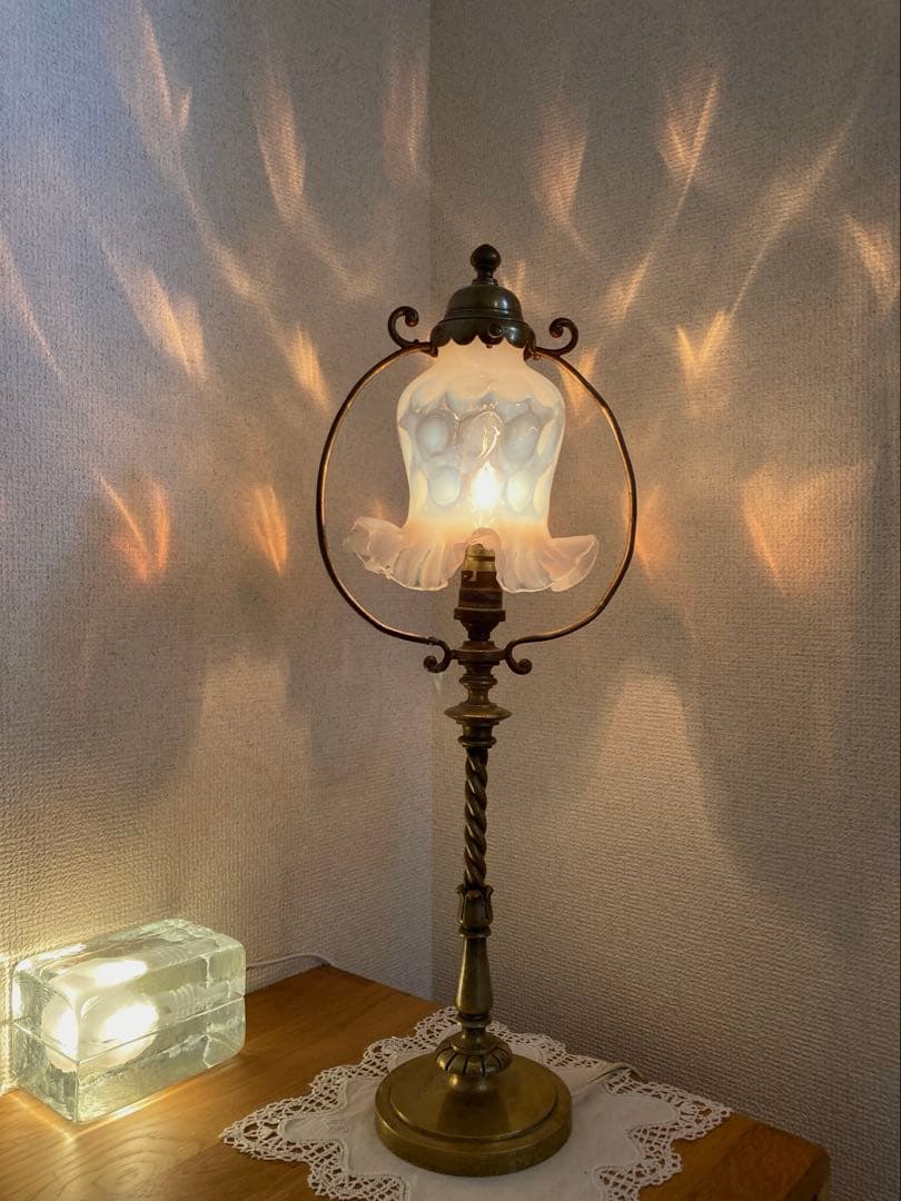 フェントン　1940年　オパールセント　ランプシェード　アンティーク