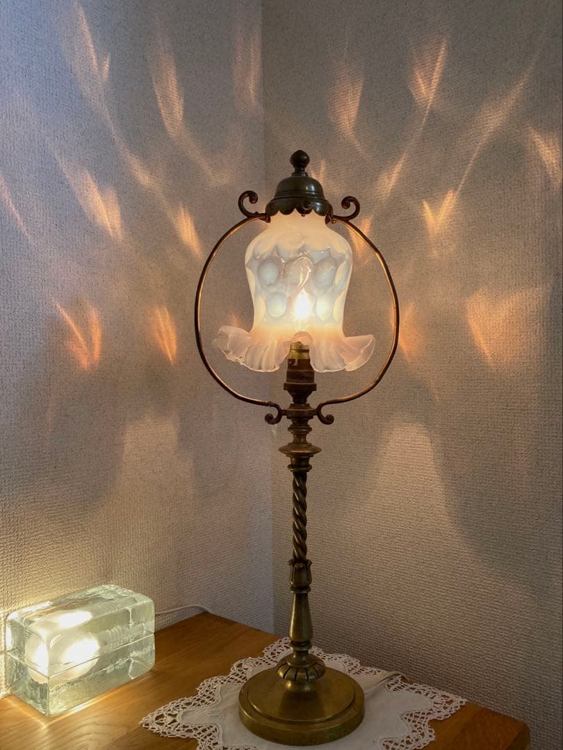 フェントン　1940年　オパールセント　ランプシェード　アンティーク