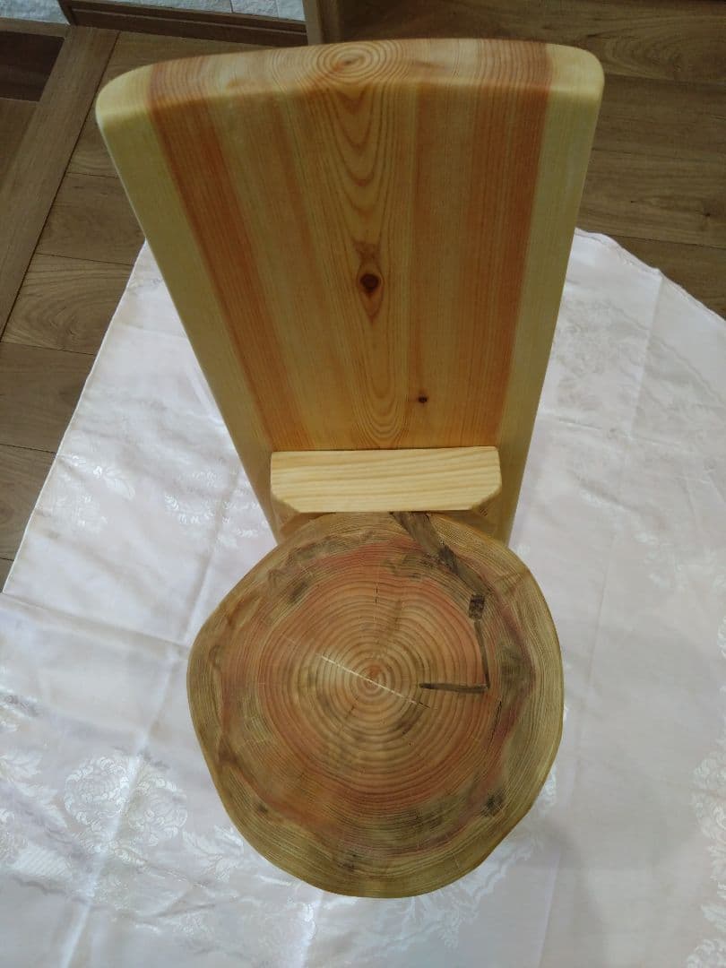 ピッツ❕木製 丸太風 椅子、インテリア台（88） 2脚セット