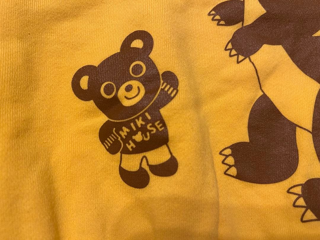 美品 25 AW ミキハウス 豪華 恐竜 トレーナー バックプリント 100