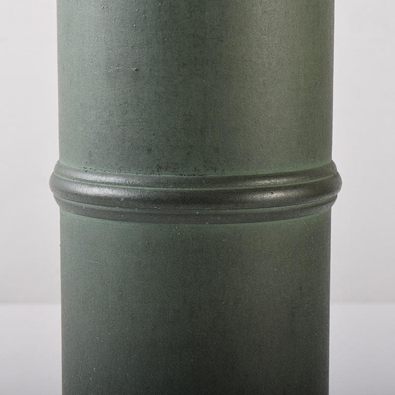 高岡銅器　鋳物師　大野芳光作　唐銅　経筒花入　共箱　M　R8710