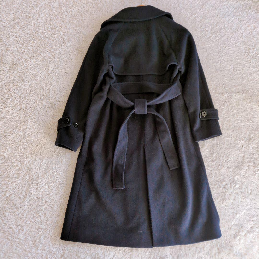 ANAYI　アナイ　トレンチコート　ウール　ダブル　ベルト　黒　近年モデル
