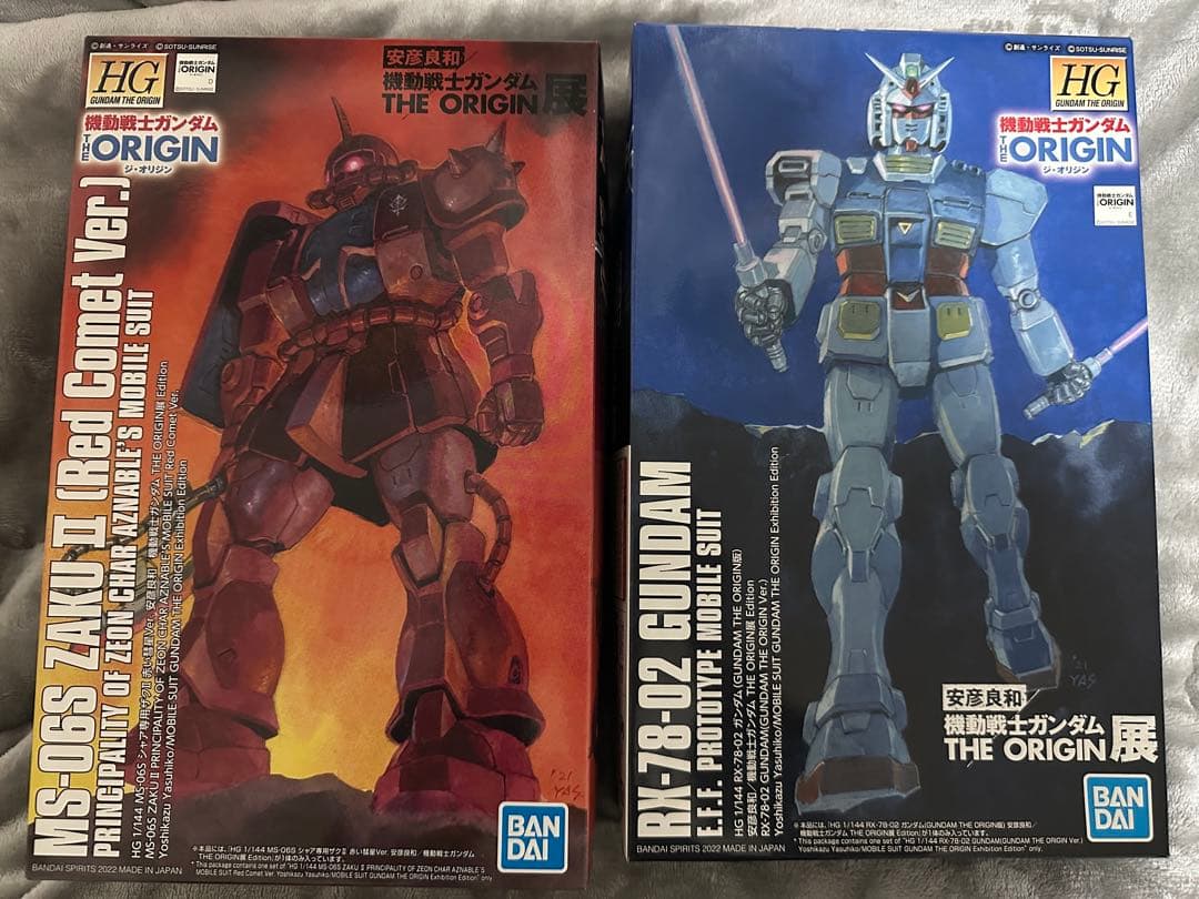 The Origin展 HG ガンダム シャア専用ザクセット 限定ガンプラ 2種