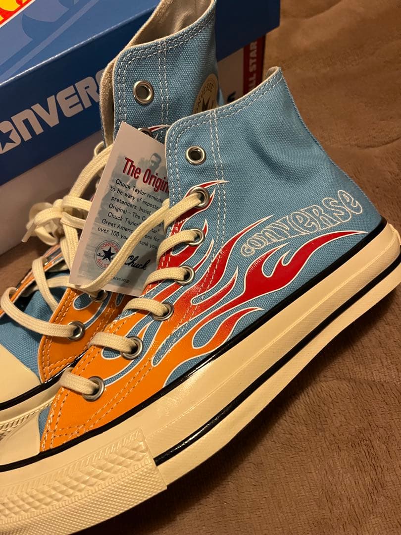 CONVERSE hot wheels コラボ　フレイム柄　23.5cm