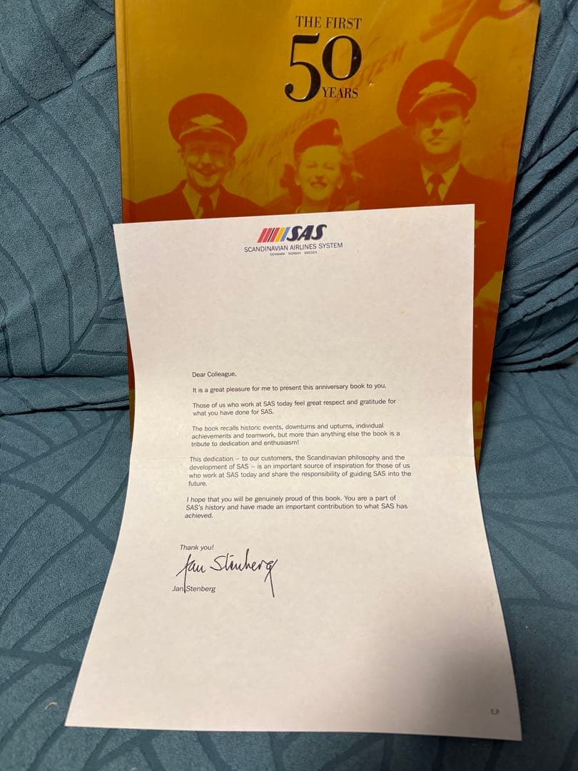 スカンジビア航空 モデルプレーン 1/200 50周年冊子 1996年