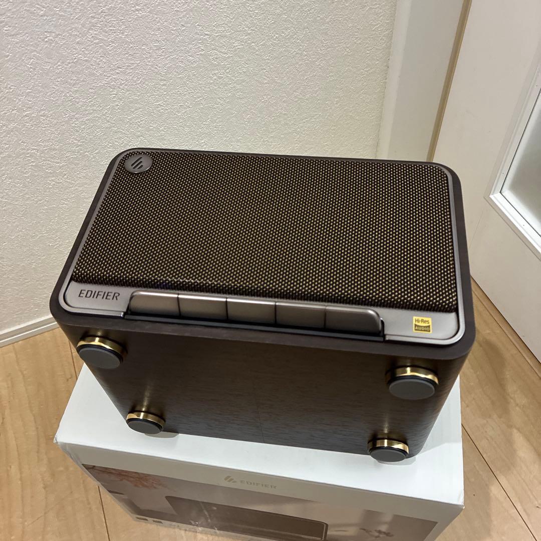 EDIFIER D32 ワイヤレススピーカー　木目　黒ブラック