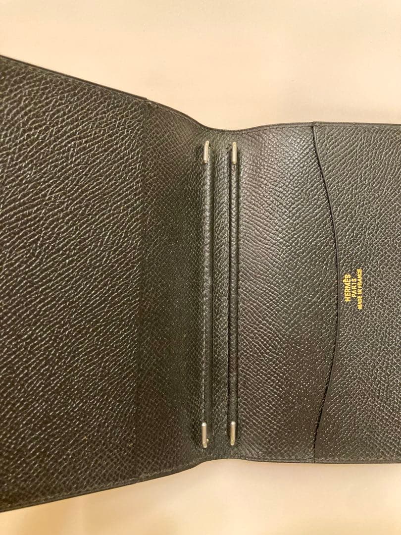 エルメス HERMES アジャンダ　手帳　カバー　ブラック　GM