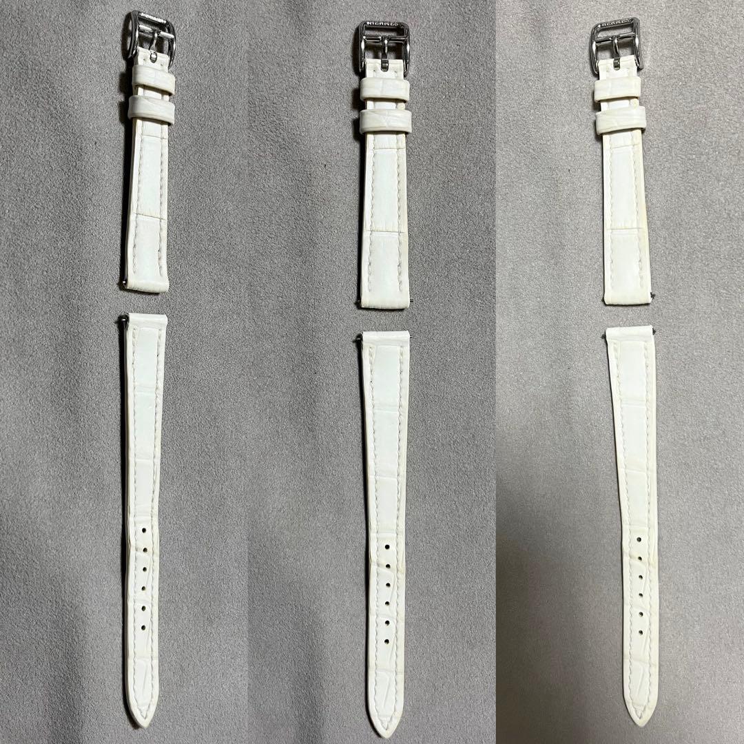 Hウォッチ ミニ ベルト Hermes エルメス 時計 腕時計 アリゲーター 白