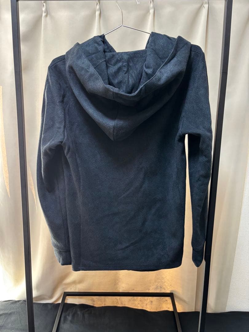 ダークブルー フード付きコート