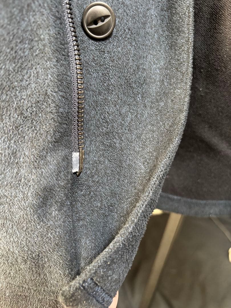 ダークブルー フード付きコート