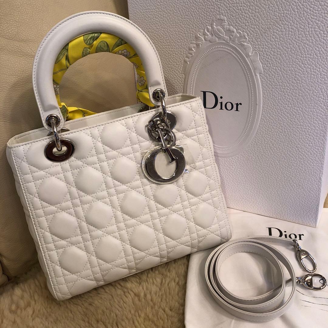 ★レディーDior★カナージュ ラムスキン★medium line★