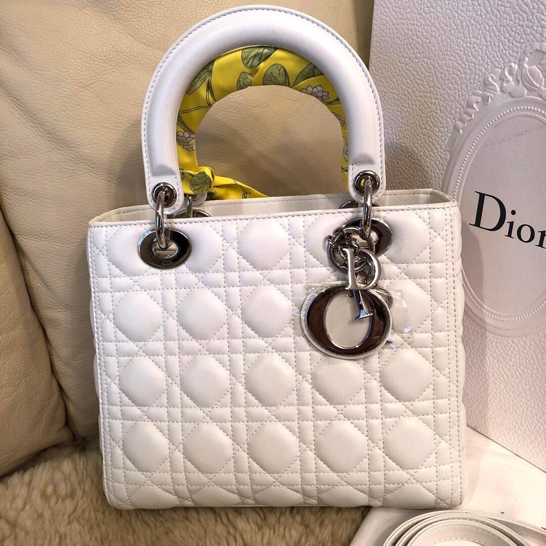 ★レディーDior★カナージュ ラムスキン★medium line★