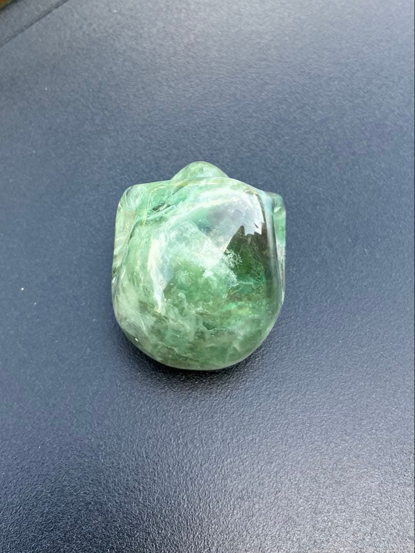 グリーン　フローライト　スカル　モチーフ