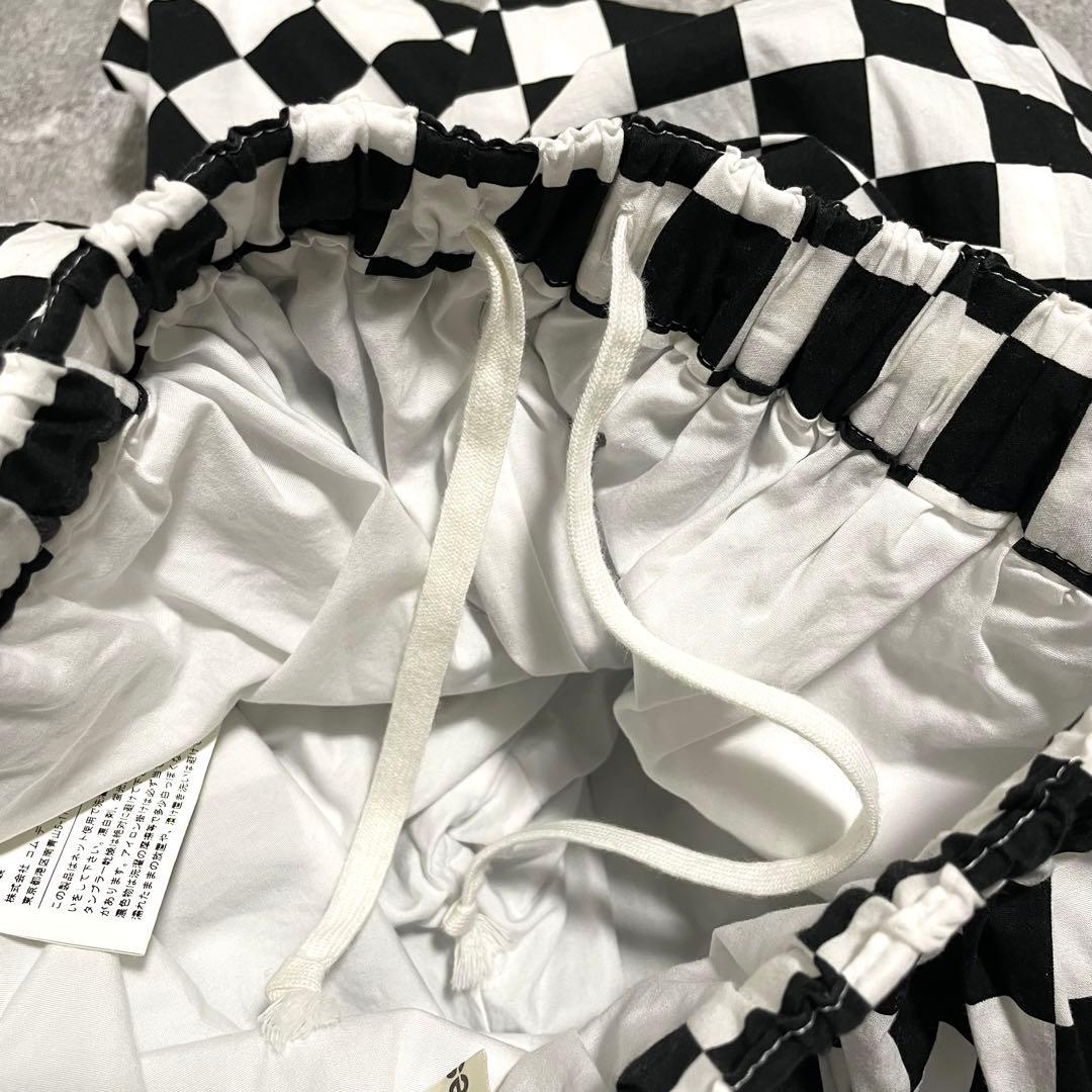 美品 コムデギャルソン チェック柄 バルーンサルエルパンツ ウエストゴム XS