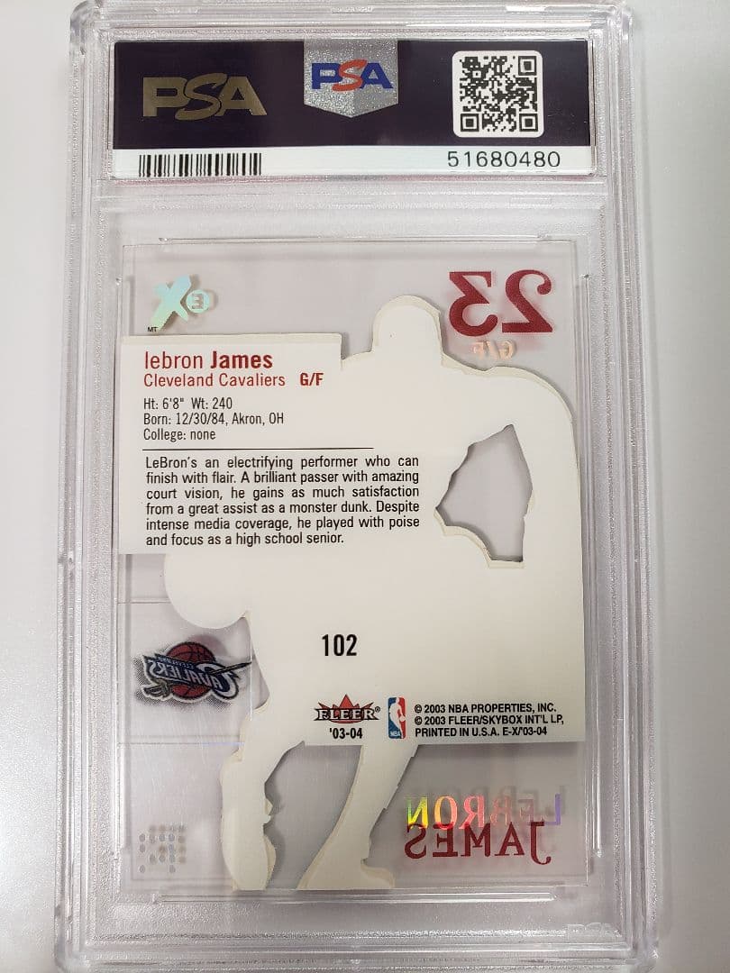 PSA9 2003 Fleer E-X レブロンジェームズ ルーキーカード