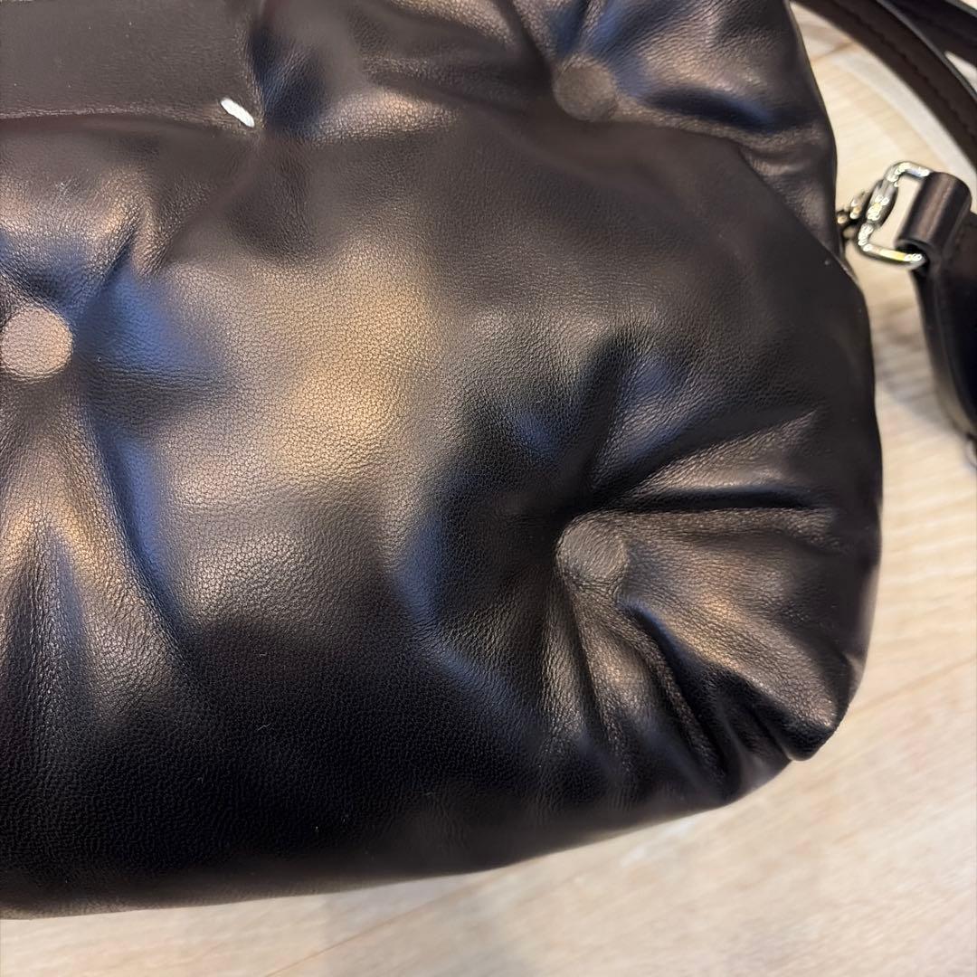 こ*ぎ様 Maison Margiela ブラック ショルダーバッグ ラムスラム