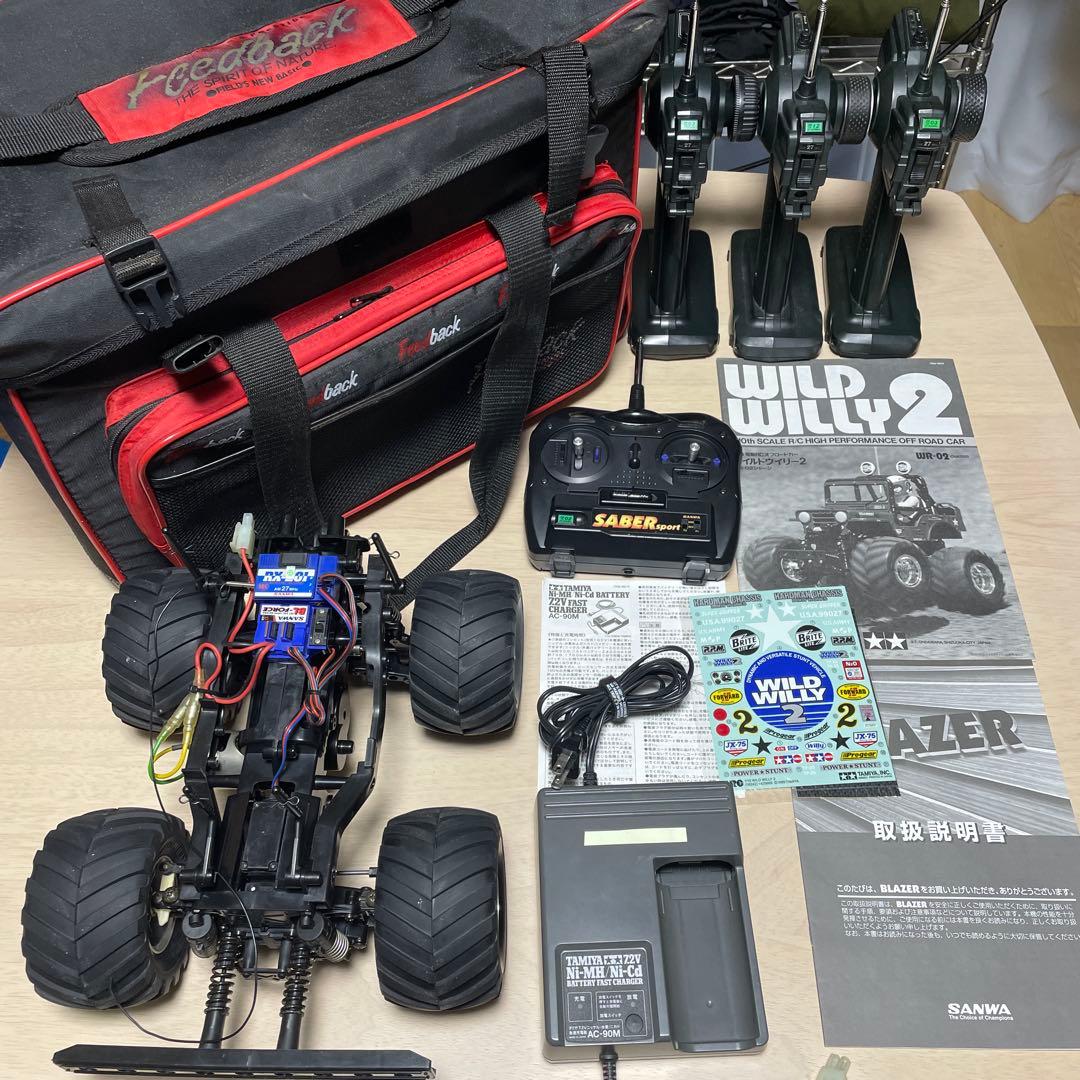瀧*光様 ワイルドウイリー2 AM送信機4、受信機4、タミヤ充電器、BL-FOR