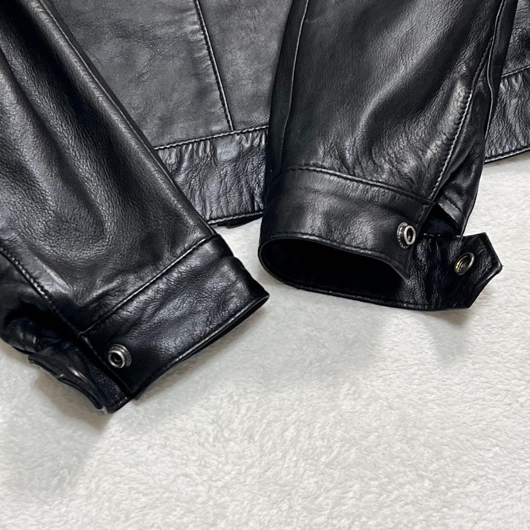 『ABAHOUSE アバハウス』ライダースレザージャケット 羊革 ジップアップ