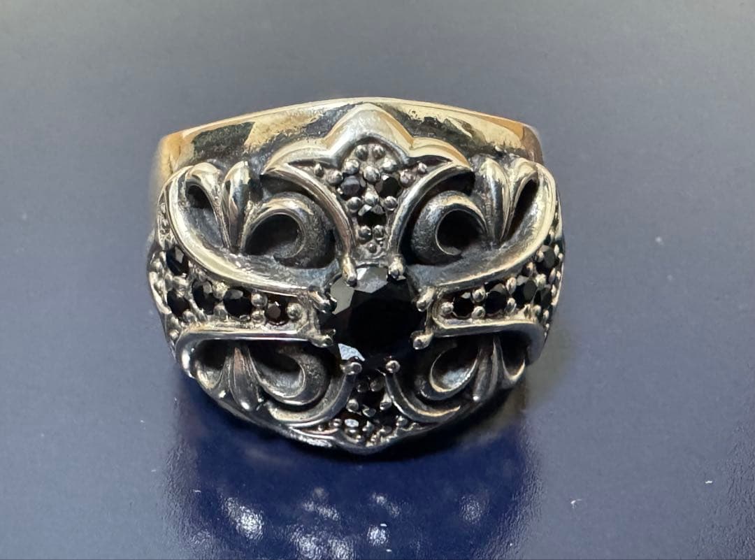 クロムハーツ キーパーリング　23号　シルバー925 天然パヴェ