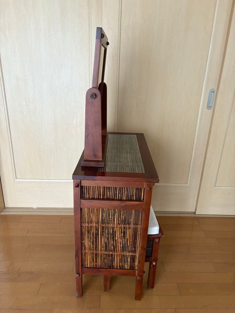 タイ産 木製ドレッサー ミラー 鏡台