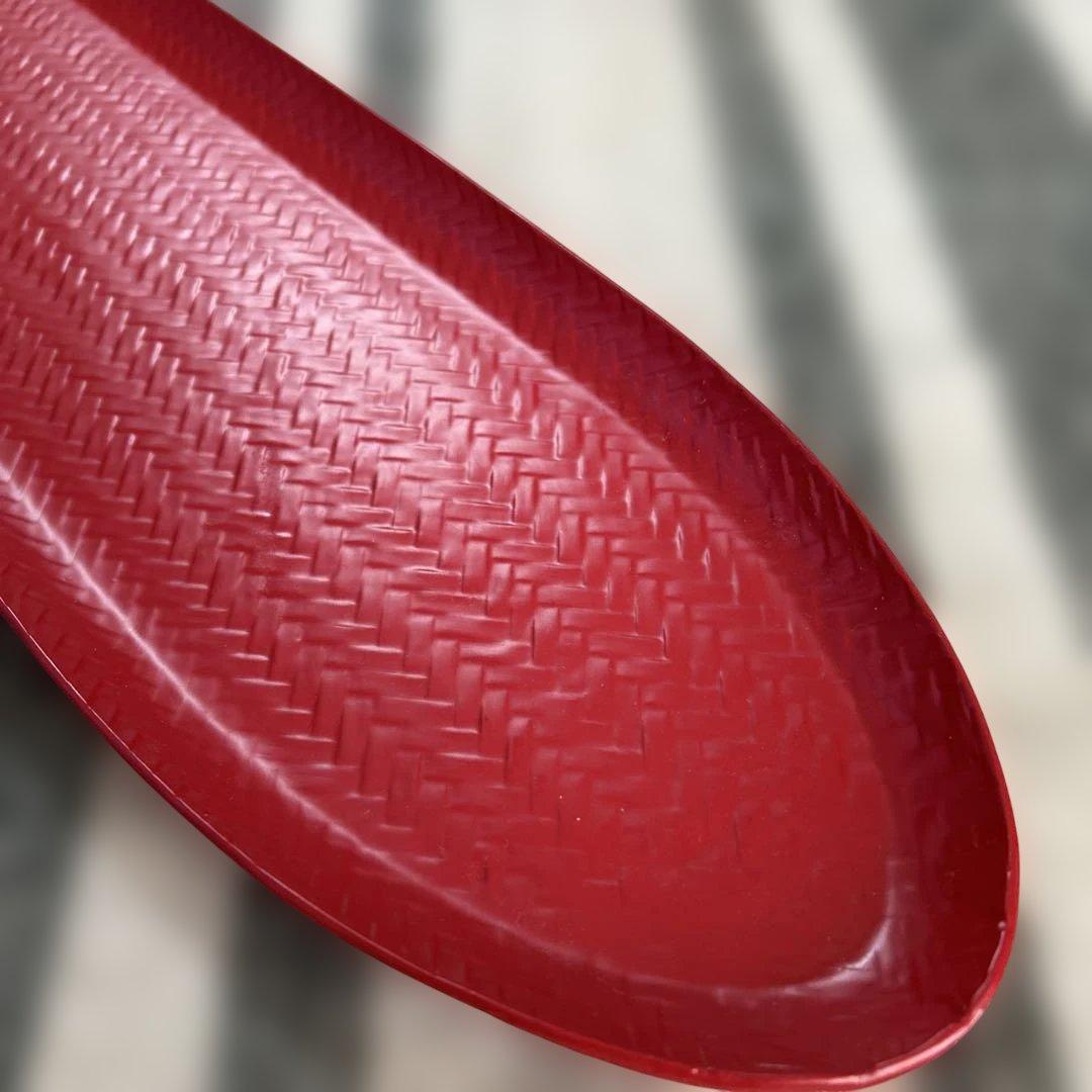 籃胎（らんたい）漆器　赤