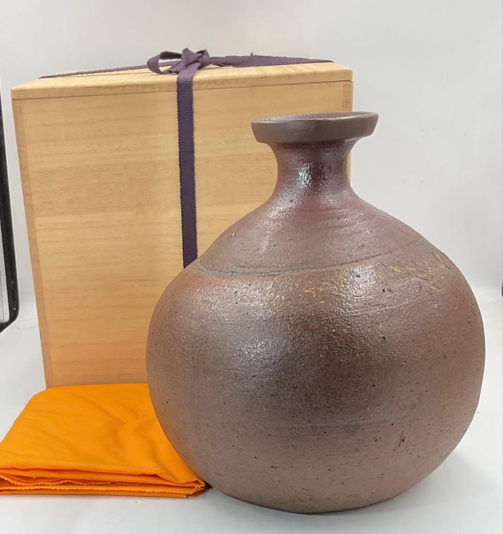 【５１】◆桃山時代　古備前焼蕪徳利　桐保存箱◆