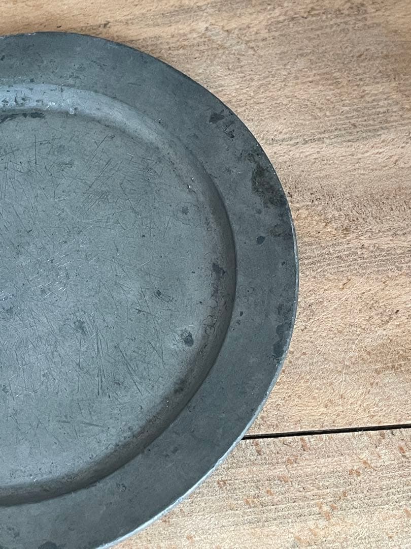 アンティーク　ヴィンテージ　古道具　ピュータープレート　エタン皿　錫