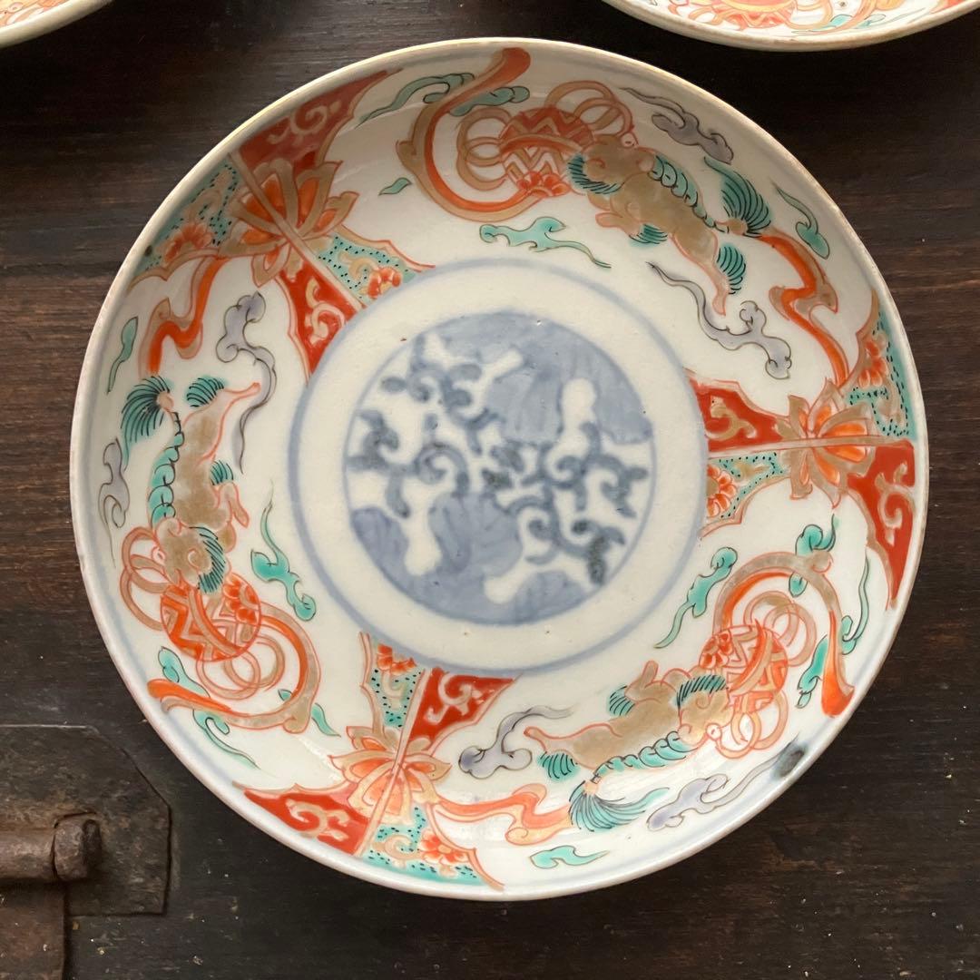 錦手伊万里　美しく華やかな小皿　食卓に華を添える　5枚セット