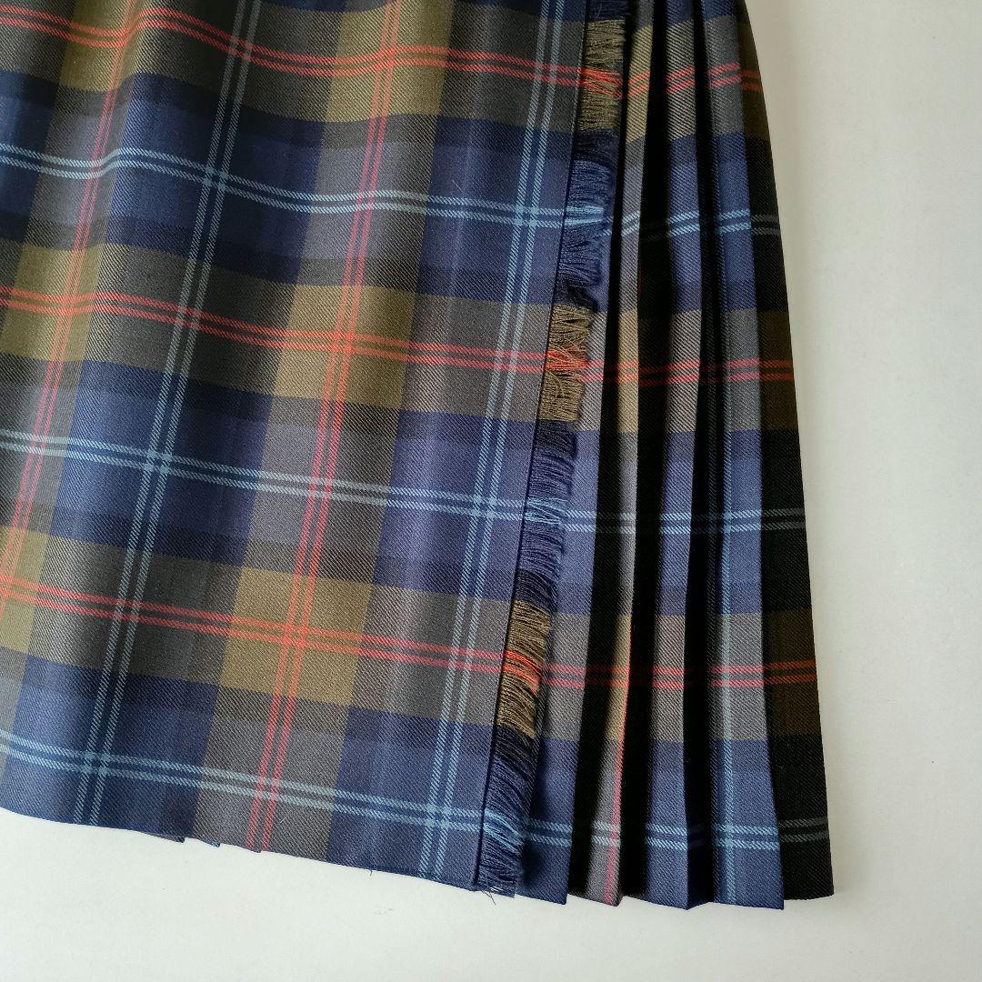 美品　オニールオブダブリン×ロイスクレヨン　チェック　ひざ丈巻きスカート