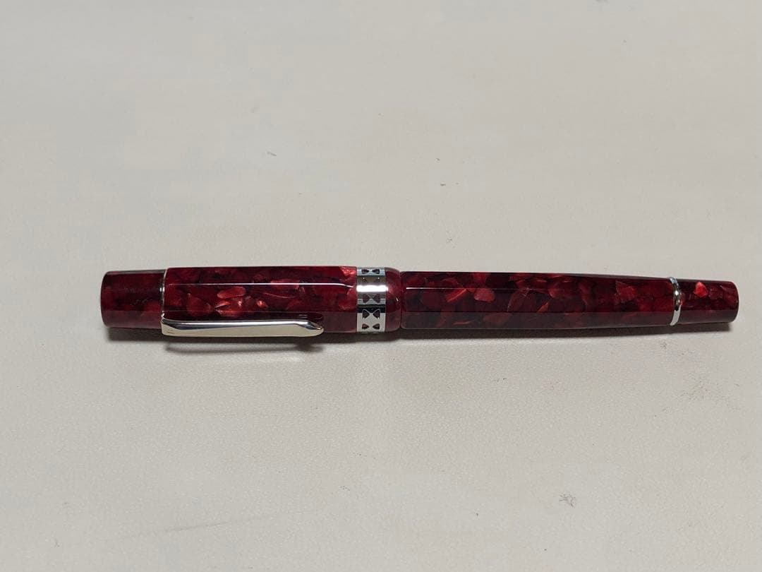 BEXLEY 赤 万年筆 専用ケース付き