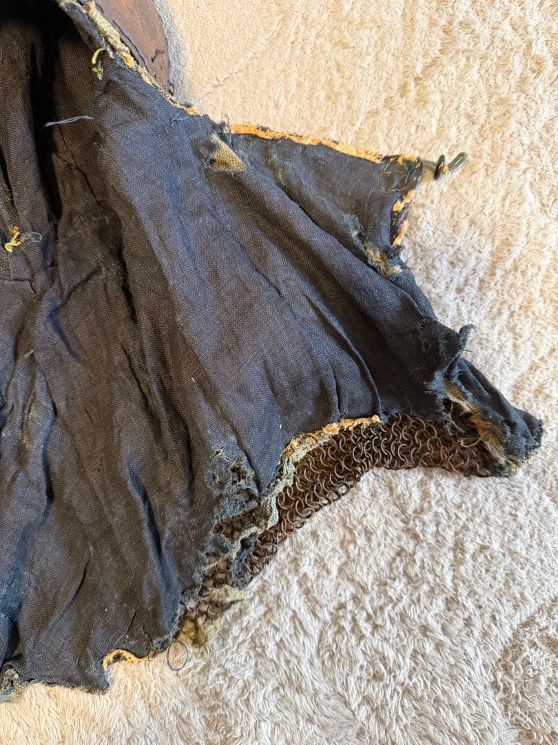 ⭕️ 江戸時代　鎖帷子　【鉢金付き鎖頭巾】　幕末　新撰組　忠臣蔵　❶