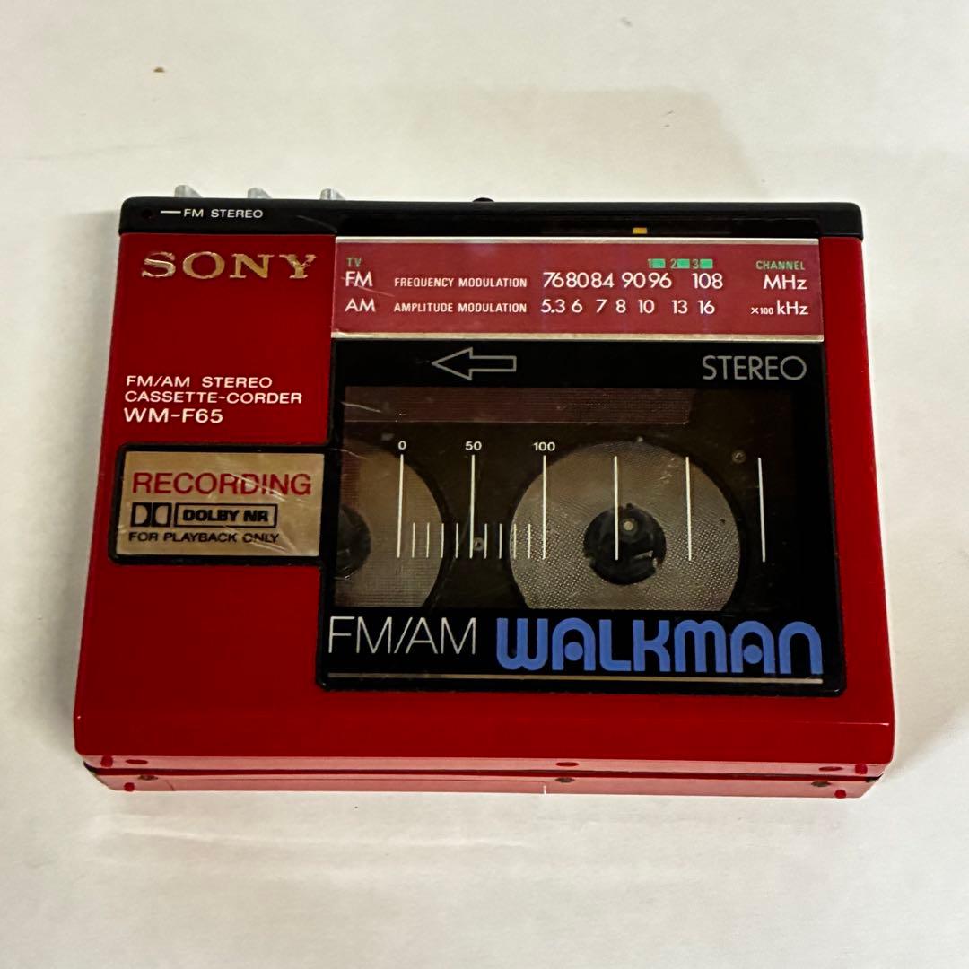 SONY WM-F65 ウォークマン 本体 赤色 レトロ 現状品