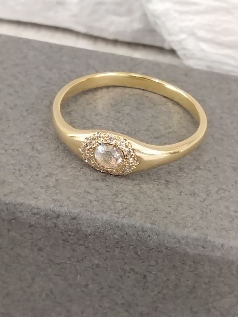 SSAvaron K18ローズカットダイヤモンドリング　　中古品