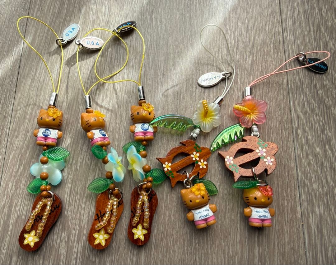 ご当地　日焼け海亀サンダルキテイkitty 根付けストラップ ABCstore