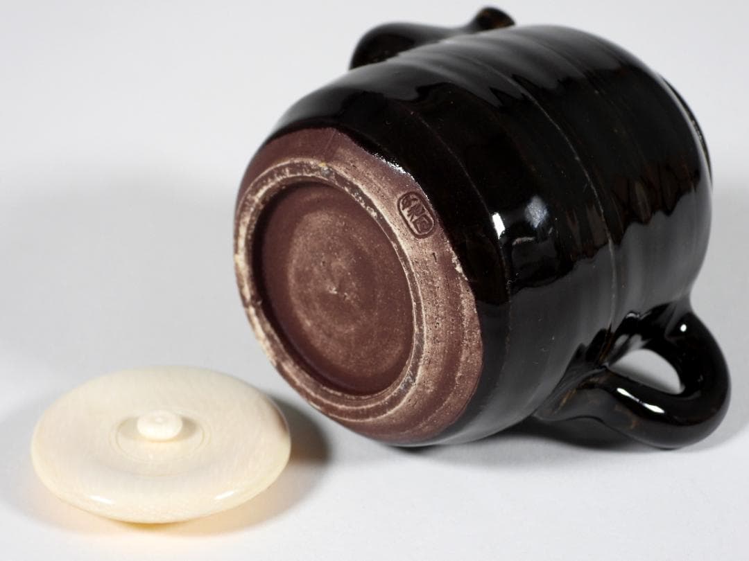 不老園 造 色変 四滴茶入 共箱 煎茶道具