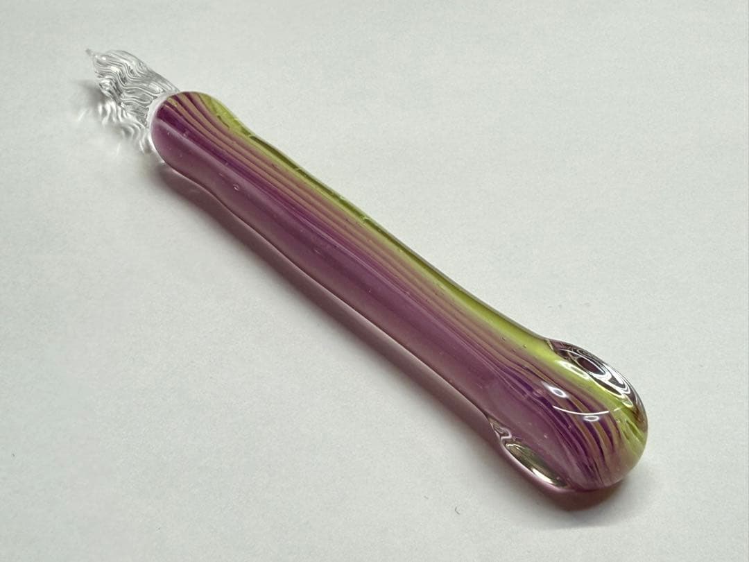 きゃろくろ◆ガラスペン◆木目 グレープ＆マスカット 中字