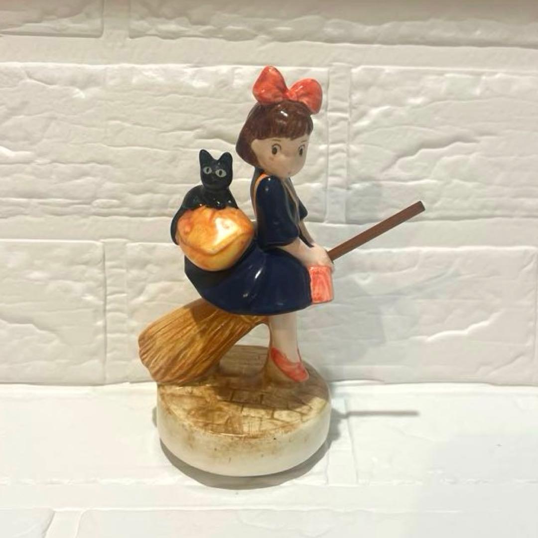 スタジオジブリ　魔女の宅急便 オルゴール ルージュの伝言 キキ　ジジ　陶器製