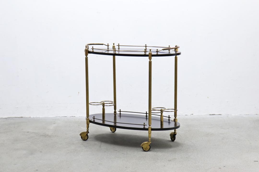 ヴィンテージ クラシカル トローリー キッチン ワゴン シェルフ キャスター