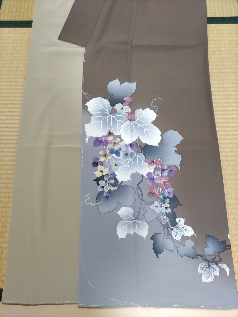 イルセ　茶系　新品未使用品　銀花仙　正絹訪問着長襦袢セット