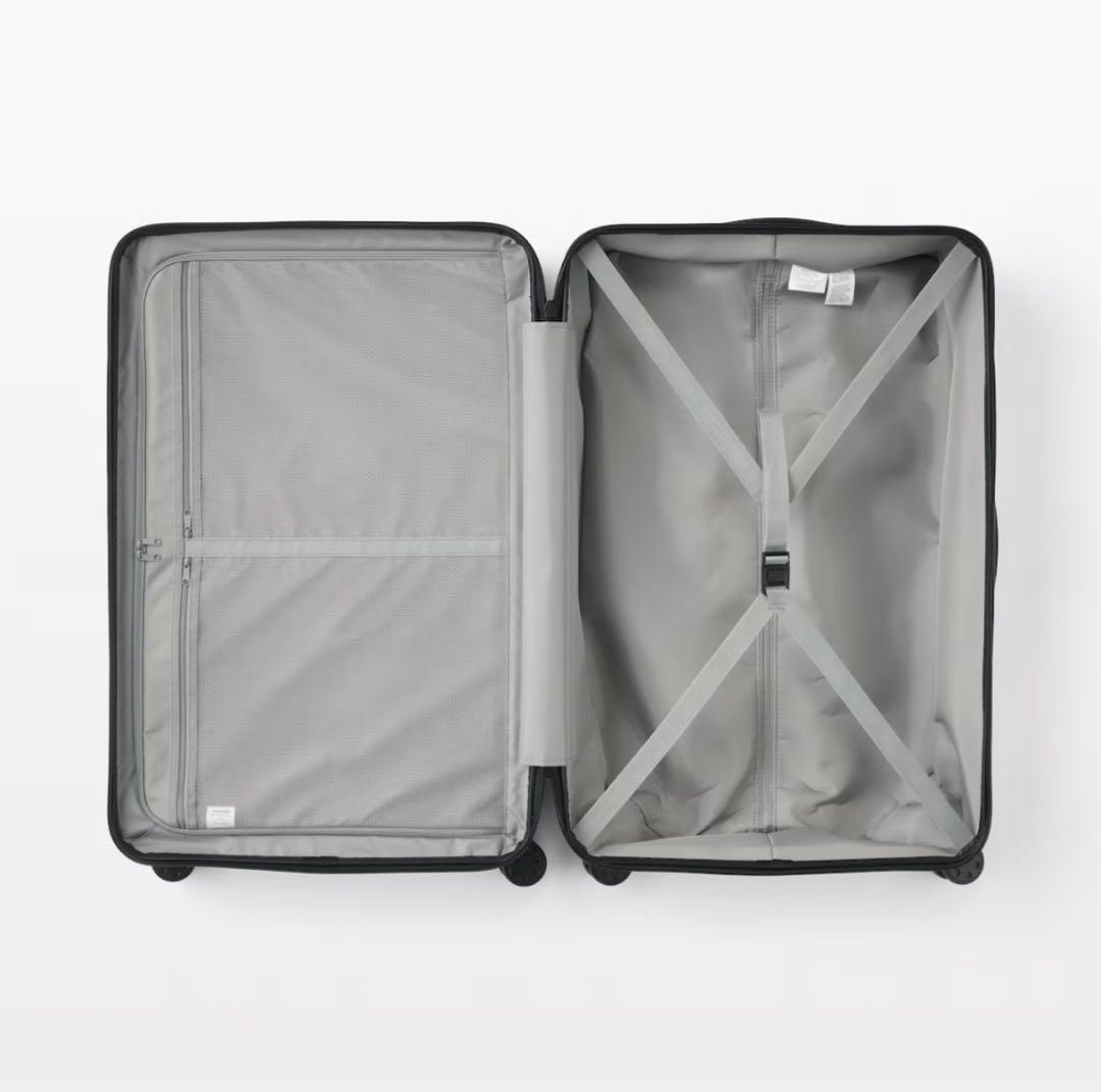 無印良品 ストッパー機能 ハードキャリーケース　グレー 75L