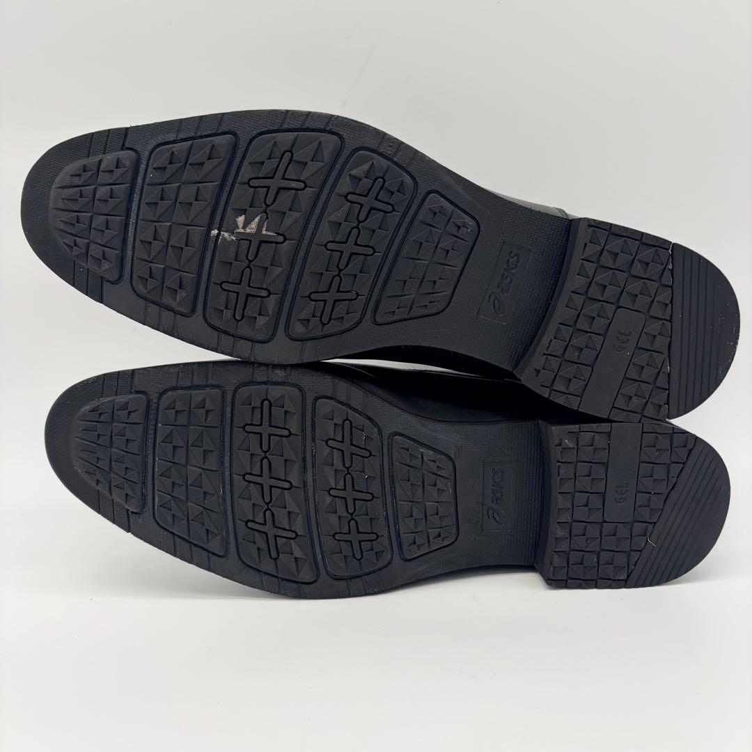 アシックスランウォーク ストレートチップ 25.5cm ブラック 内羽根 革靴