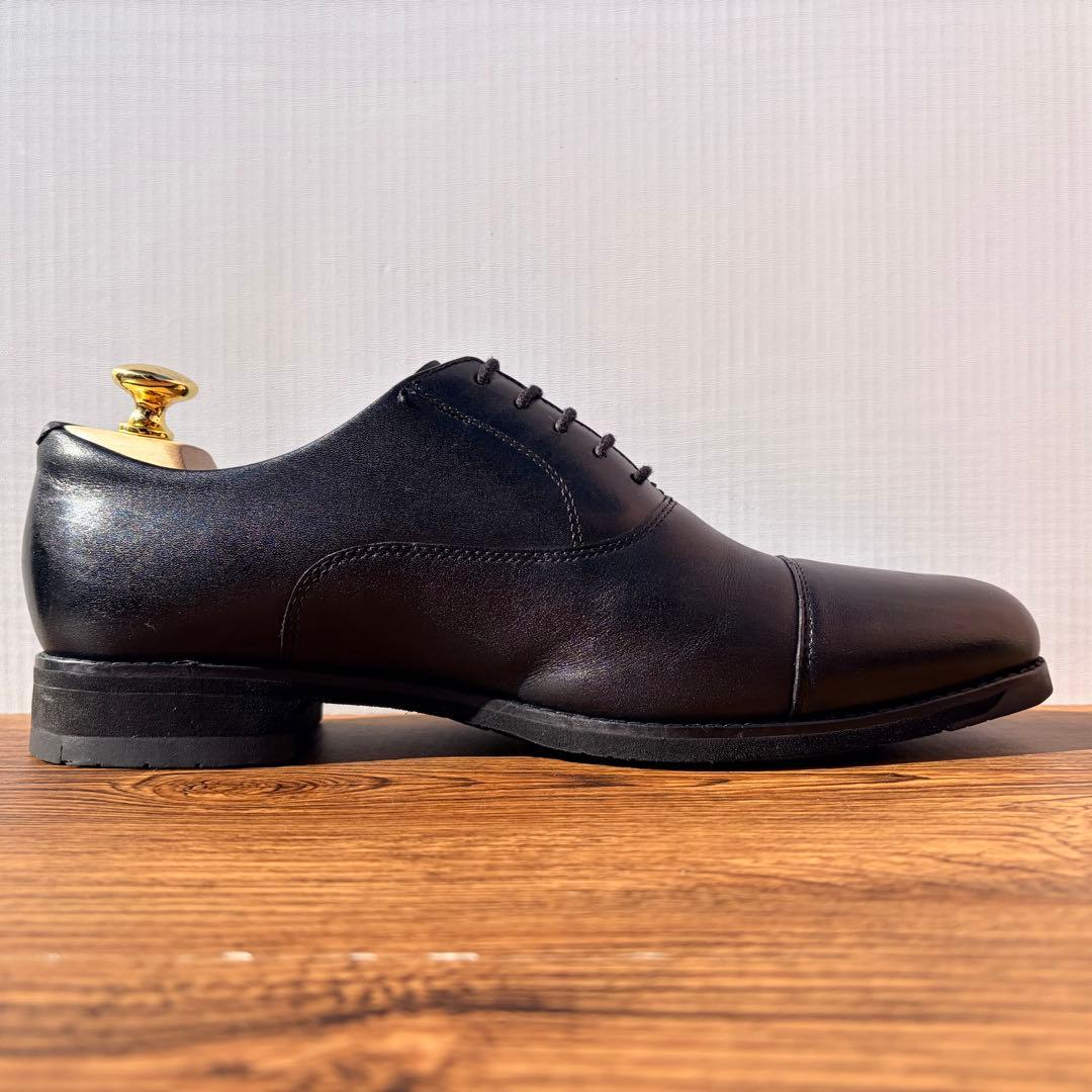 アシックスランウォーク ストレートチップ 25.5cm ブラック 内羽根 革靴