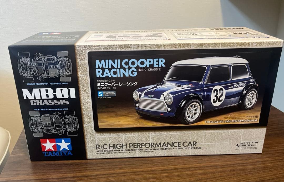 タミヤ 1/10ミニクーパーレーシング MB-01キット メッキホイール付き