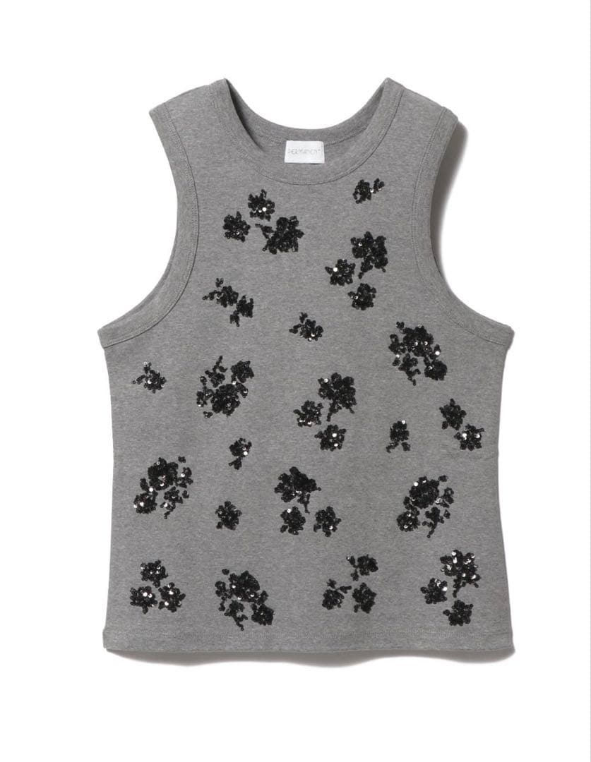 COLUMNコラム スパングル タンクトップ グレー フリーサイズ