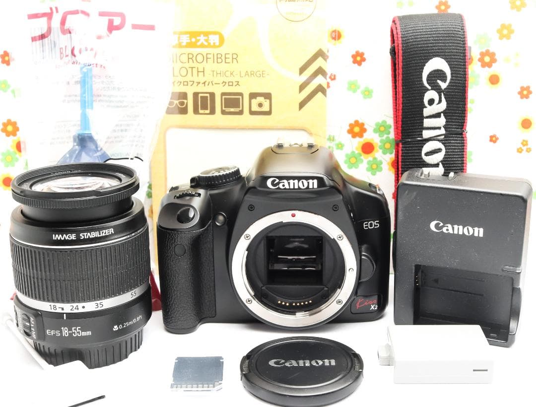 キャノン Canon kiss x2☆スマホに転送☆お手軽一眼レフ♪☆手振れ補正